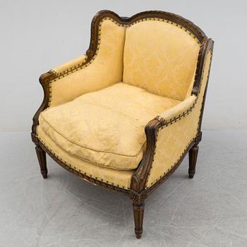 BERGÉRE / FÅTÖLJ, Louis XVI-stil, 1900-talets början.