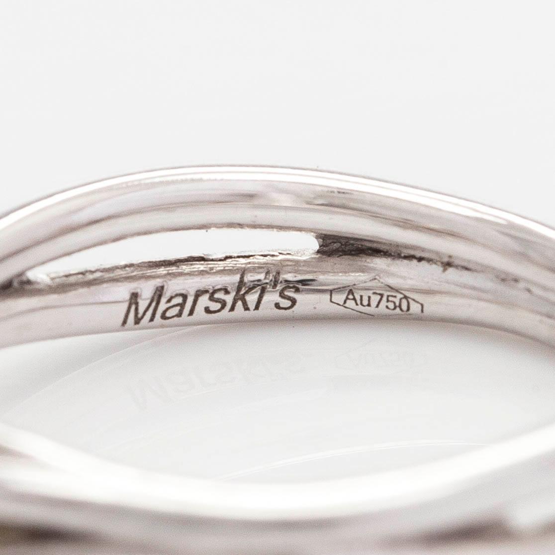 Ring, 18K vitguld med färgbehandlad gul diamant.