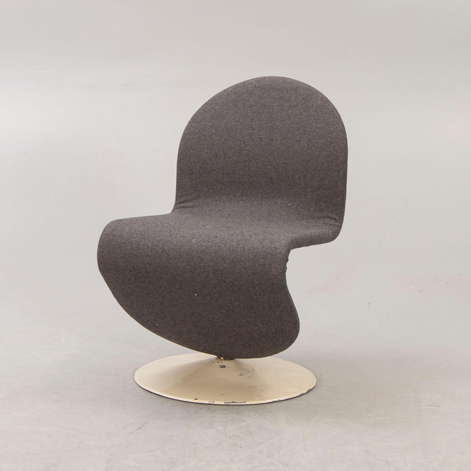 Verner Panton, stol, "System 1-2-3" för Fritz Hansen, 1970-talets mitt.