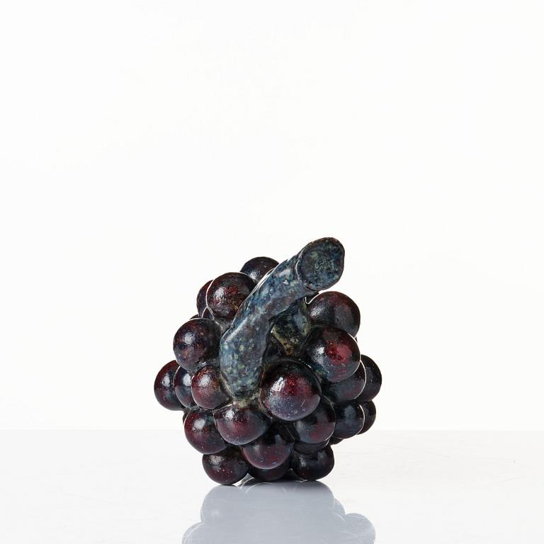 Hans Hedberg, a faience sculpture of a bunch of grapes, Biot, France.