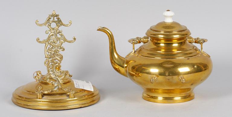 SAMOVAR, mässing. Sekelskiftet 1800/1900-tal.