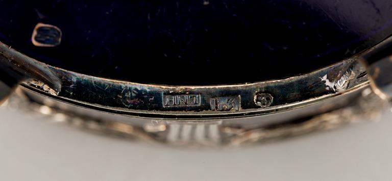 SALTKAR, 2 st silver, b.la. Johan Abraham Hallard (1774-1809). Totalvikt 258.
