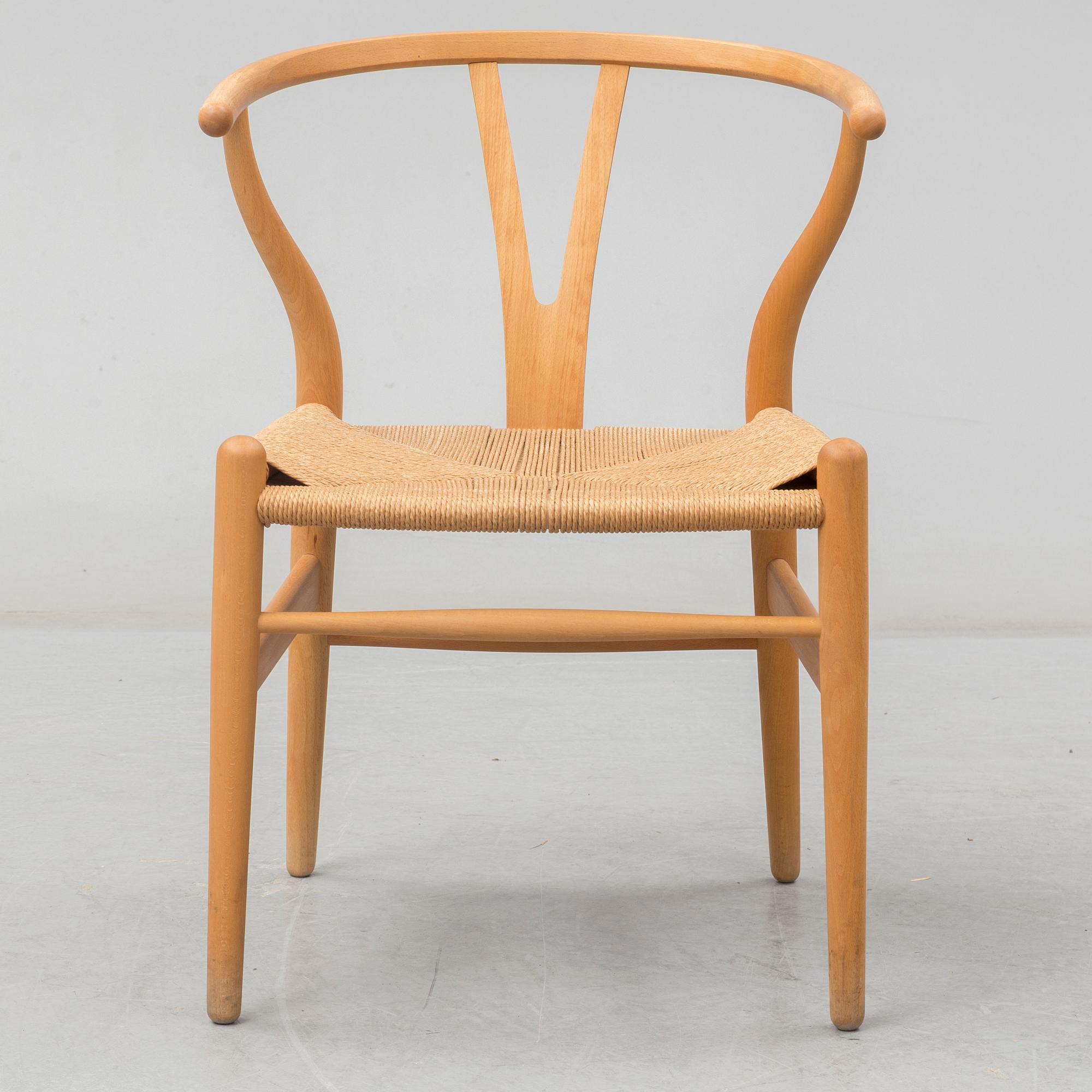 A 'Y-chair' by Hans J Wegner from Carl Hansen & Son, designed 1950.