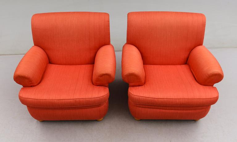 FÅTÖLJER, 1 par, Arne Norell, 1900-talets andra hälft.