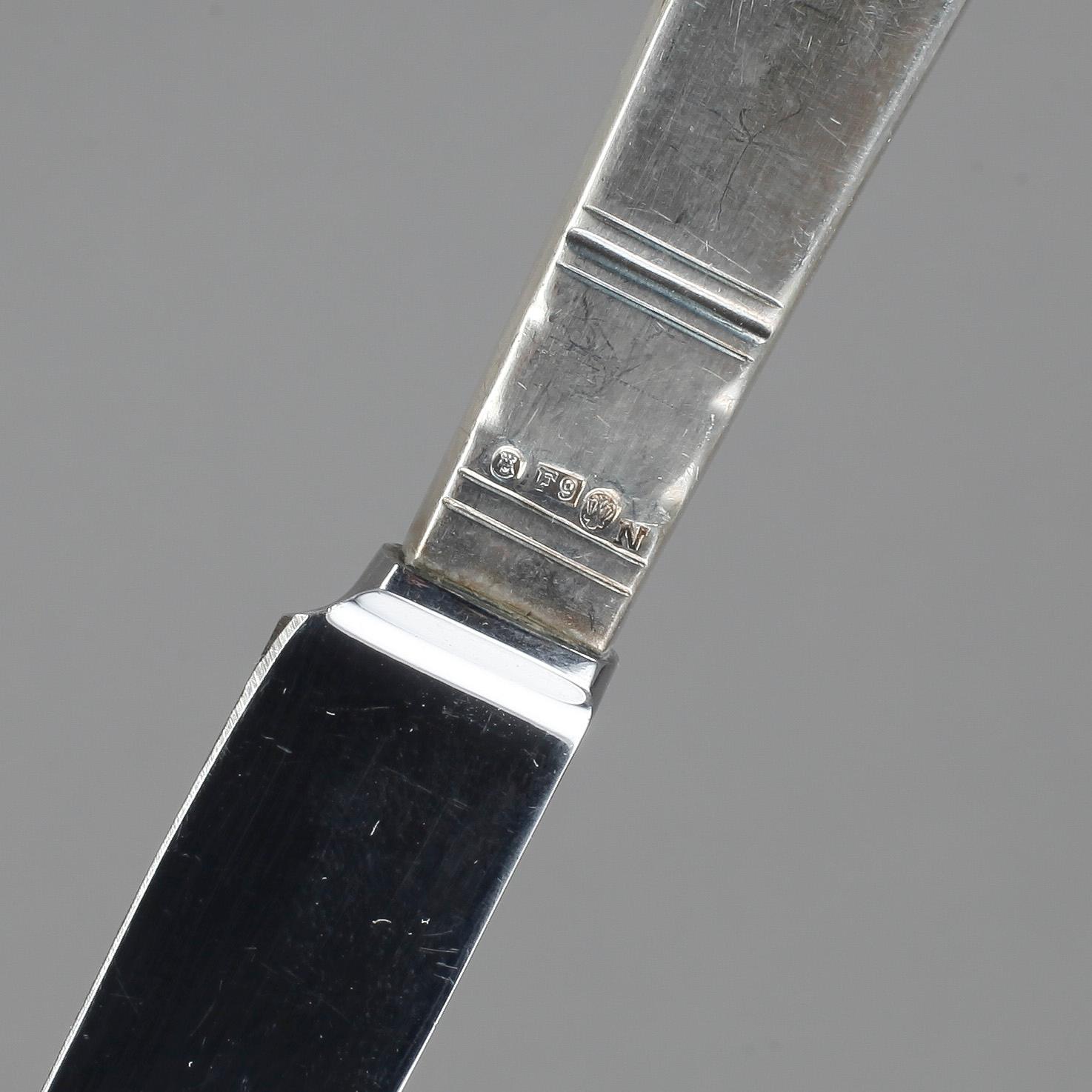 BESTICKSERVIS, 59 delar, silver, "Rosenholm", GAB, 1940-50-tal. Tot ca 2900 gram.