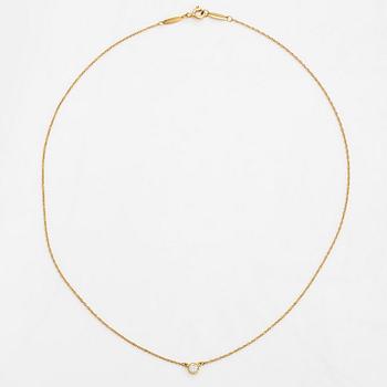 Tiffany & Co, Elsa Peretti, an 18K gold necklace with a diamond approx. 0.12 ct.