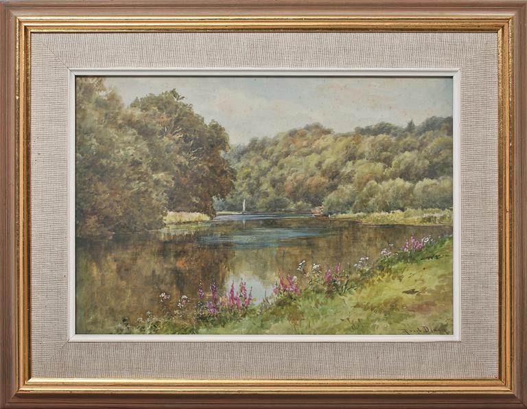 OKÄND KONSTNÄR, akvarell, sign Fred Diney, omkring 1900.
