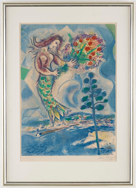 Marc Chagall After, "Sirène au pin", from: "Nice et la Côte d'Azur".