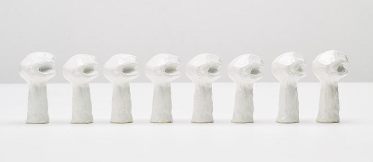Bengt Lindström, chess game with chess pieces, executed around 1994-95.