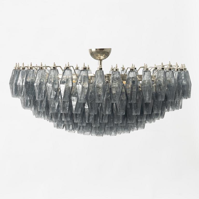 Carlo Scarpa, a 'Polyhedra' chandelier, Venini, Murano, Italy, contemporary.