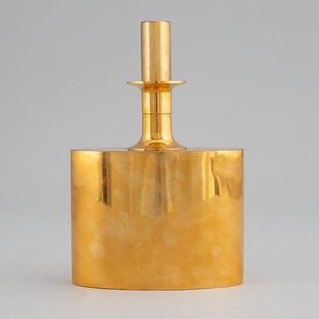 PIERRE FORSSELL, a gilt brass flask and six cups, Skultuna.