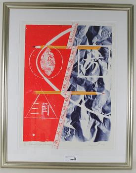 JAMES ROSENQUIST (USA) , färglitografi, sign o numr 86/90, dat 1973.