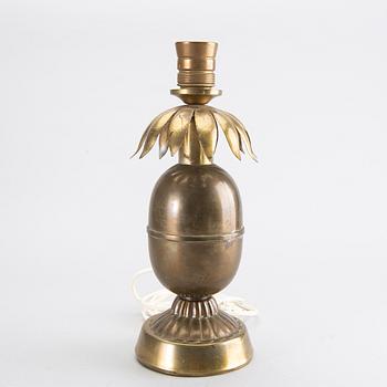 TABLE LAMP, brass, second half of 20th century.