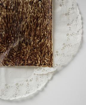 Viktor Rosdahl, signed and dated 2008 on verso. Blood on paper.