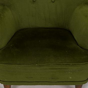 Ilmari Lappalainen, a pair of 1950's 'Laila' armchairs for Asko, Finland.