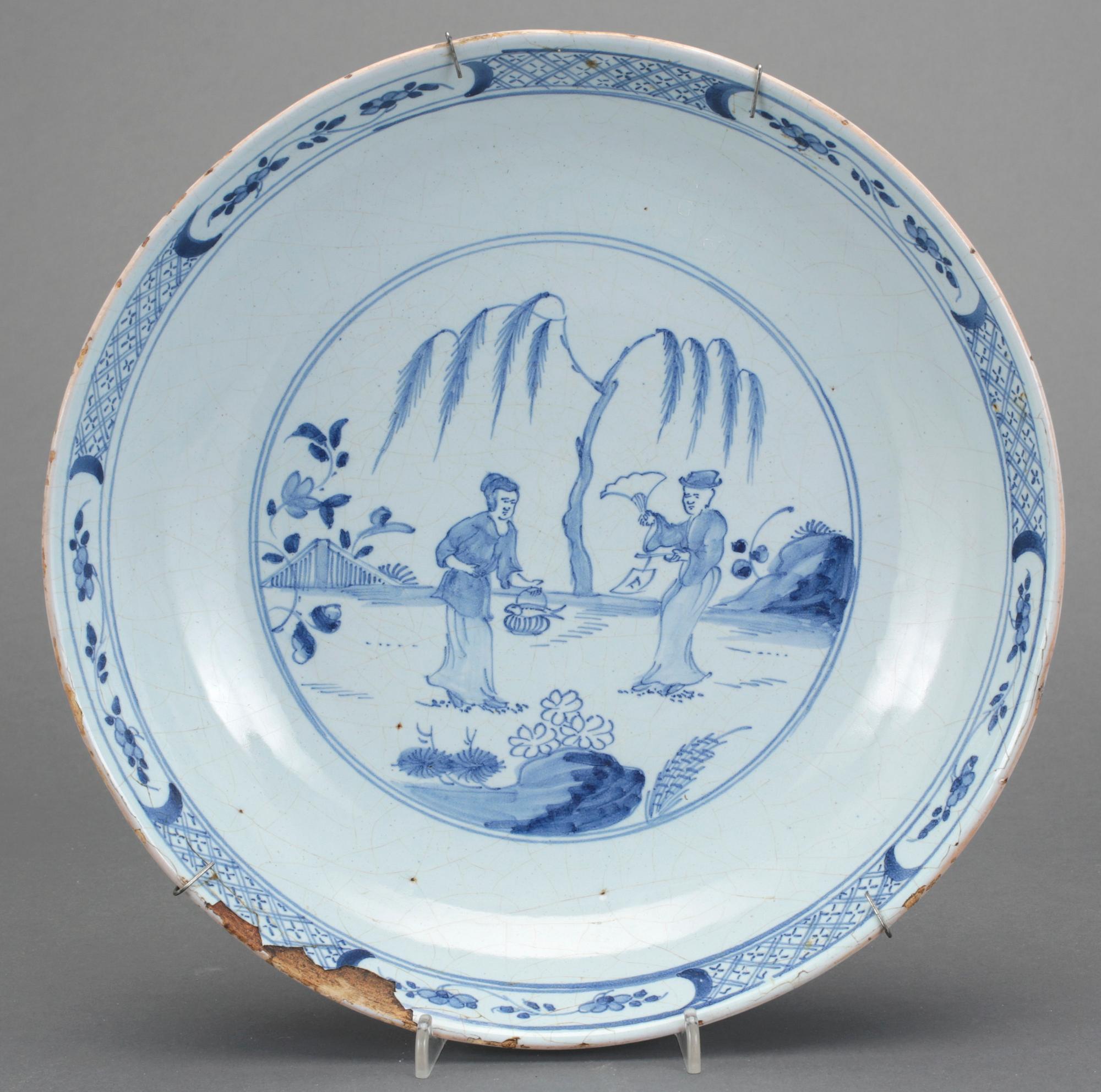 FAT, 3 st, fajans, 1700/1800-tal.