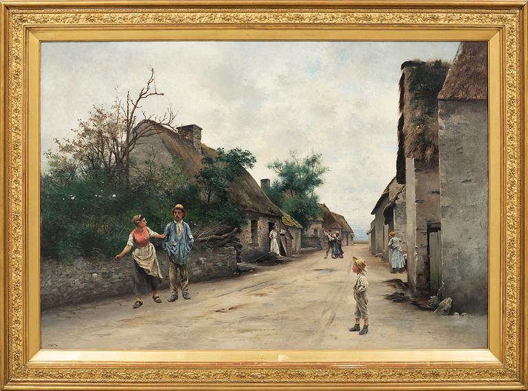 AUGUST HAGBORG, oil on canvas, signed Hagborg.