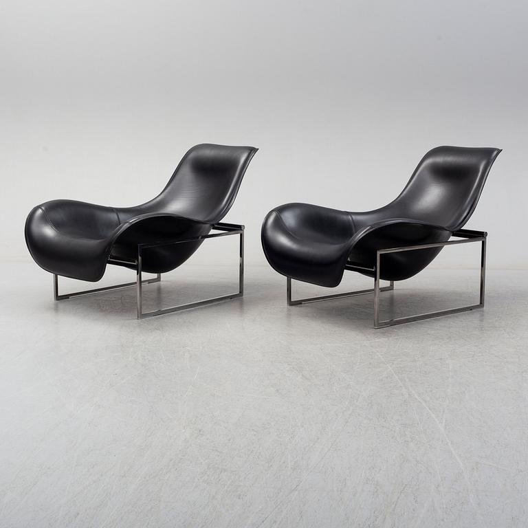 A pair of 'Mart' easy chairs by Antonio Citterio, B&B Italia.