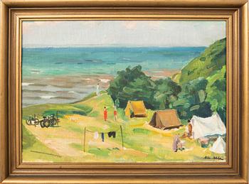 Albert Abbe,  oil on canvas signed.