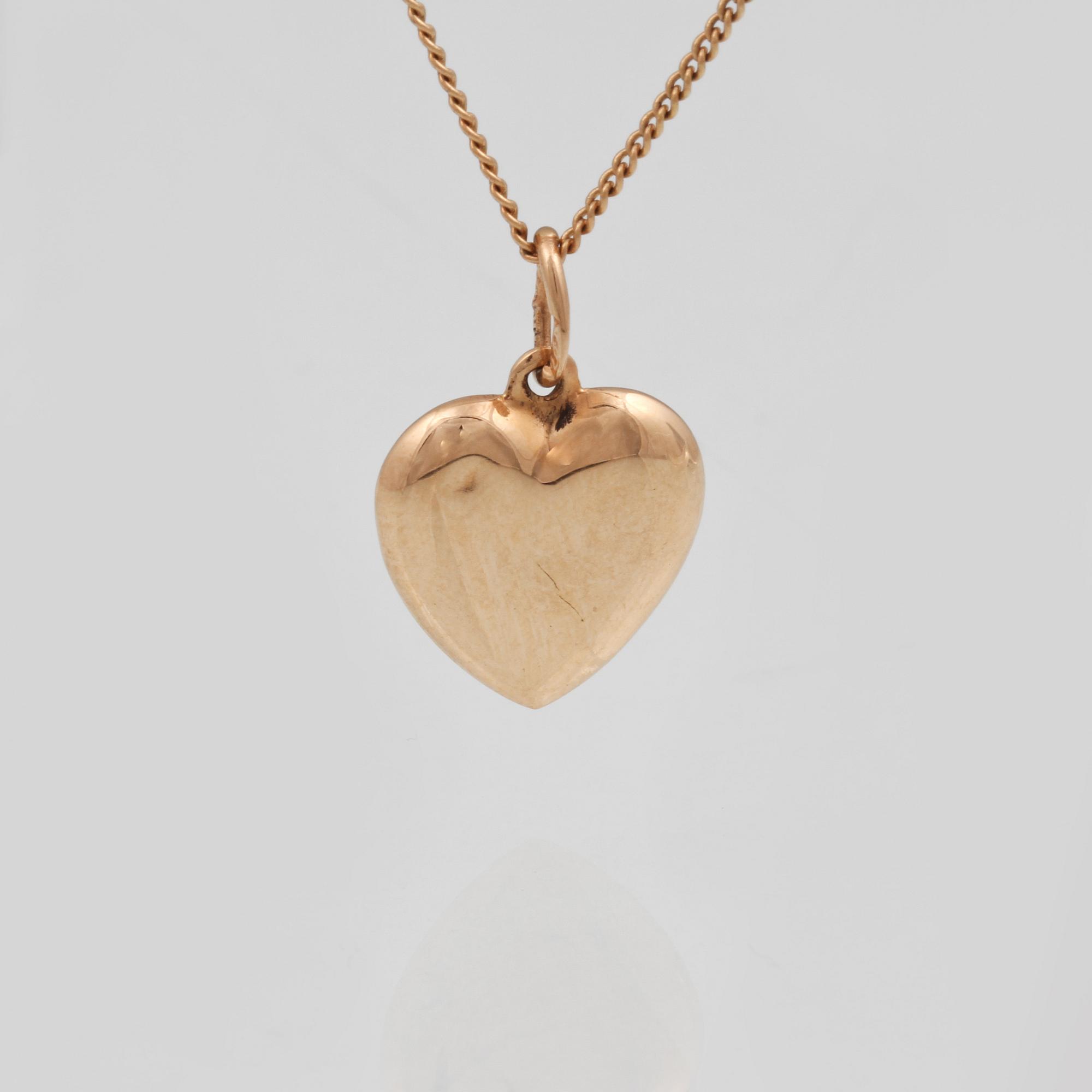 HÄNGE SAMT KEDJA, 18K guld, Georg Kaplan, Stockholm. Vikt 3,2 gram.