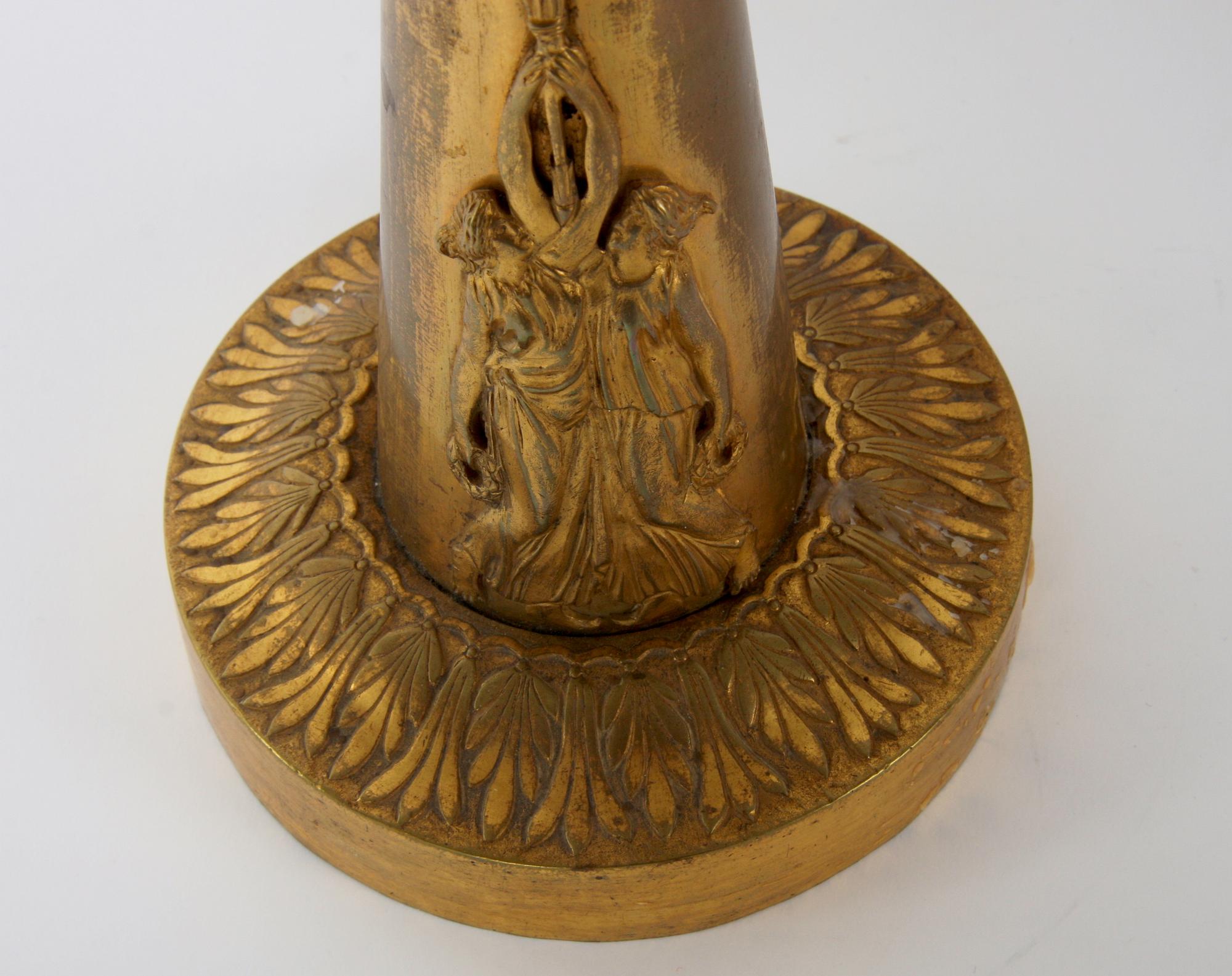 KANDELABER, ett par, mässing, empirestil.