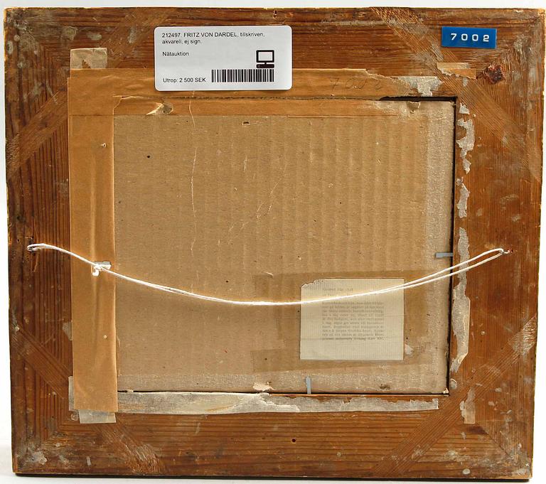 FRITZ VON DARDEL, tillskriven, akvarell, ej sign.