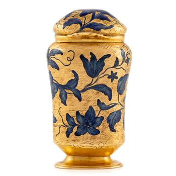 383A. A Swedish 18th century 20K gold scent box, mark of Frantz Bergs, Stockholm 1753.