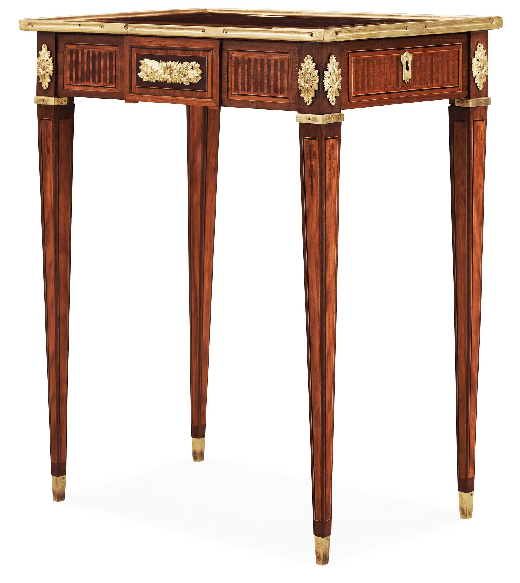 DAMARBETSBORD, av Georg Haupt, (mästare i Stockholm 1770-1784), ej signerat. Gustavianskt.