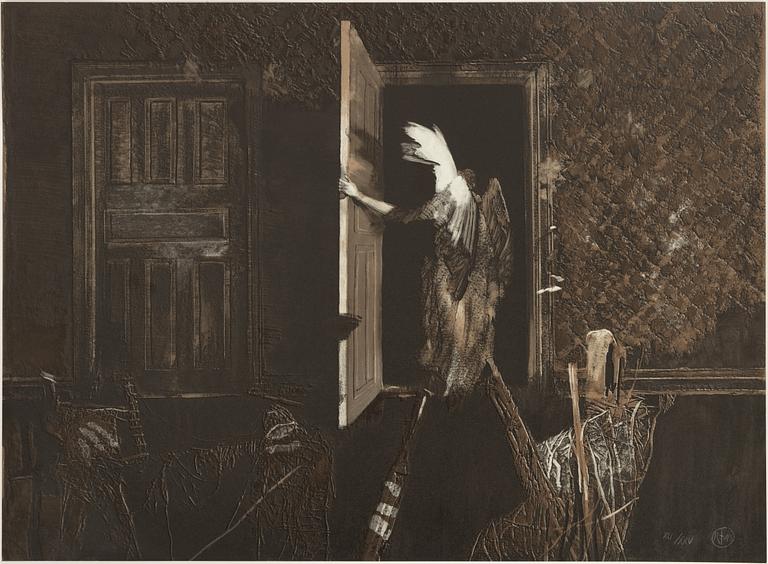 Roj Friberg, färglitografi, monogramsignerad, numrerad XII/XXV och daterad -93.