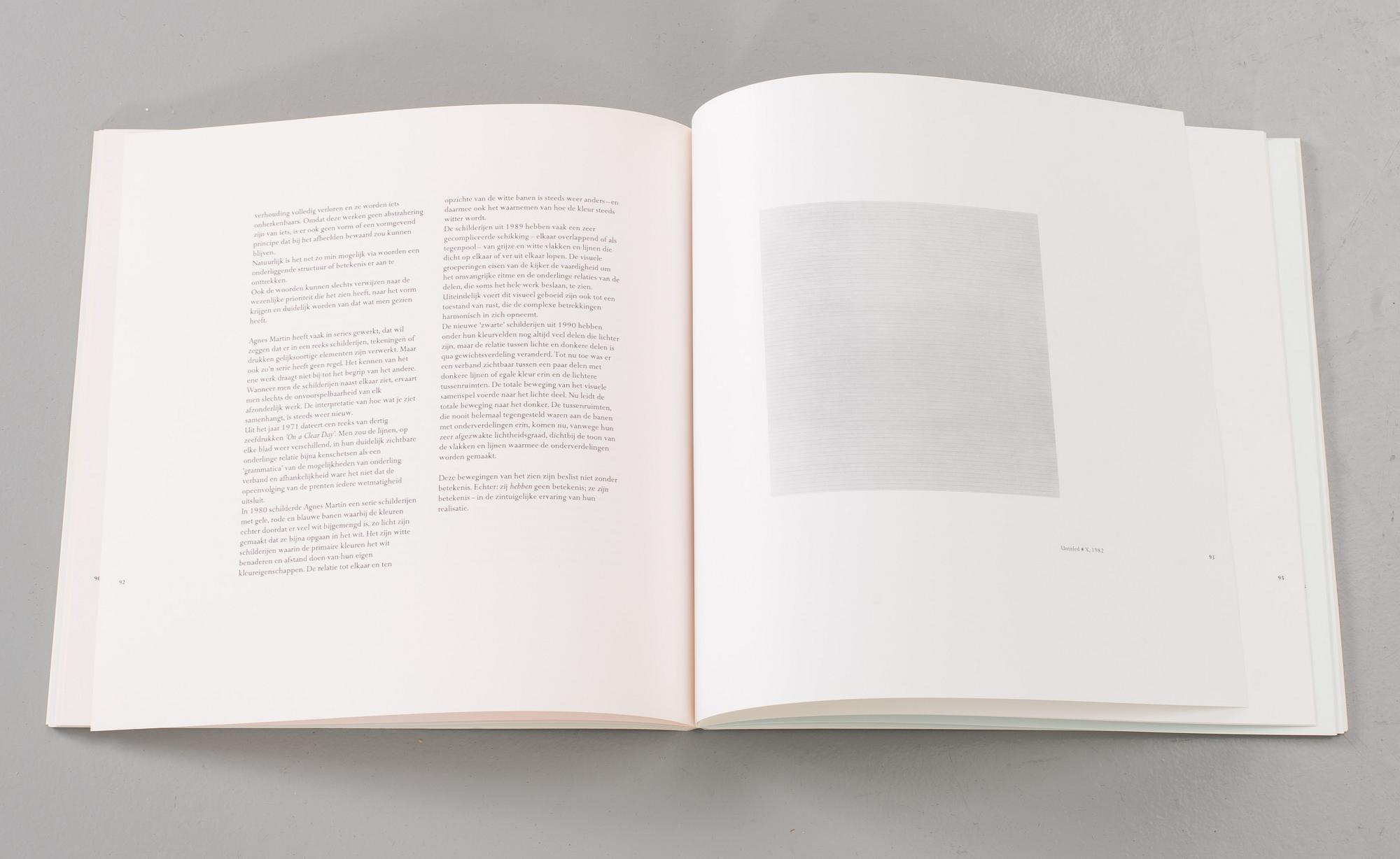 AGNES MARTIN. Paintings and drawings : Stedelijk Museum Portfolio (10 lithographs). 1990.