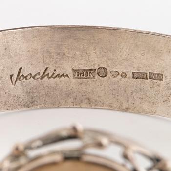 Bangle and pendant silver with cabochon cut rutile quartz, Klintz, necklace Alton.