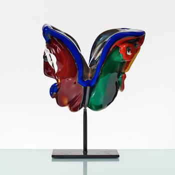 A Bengt Lindström 'Janus' glass sculpture, Berengo, Italy, 1980's.