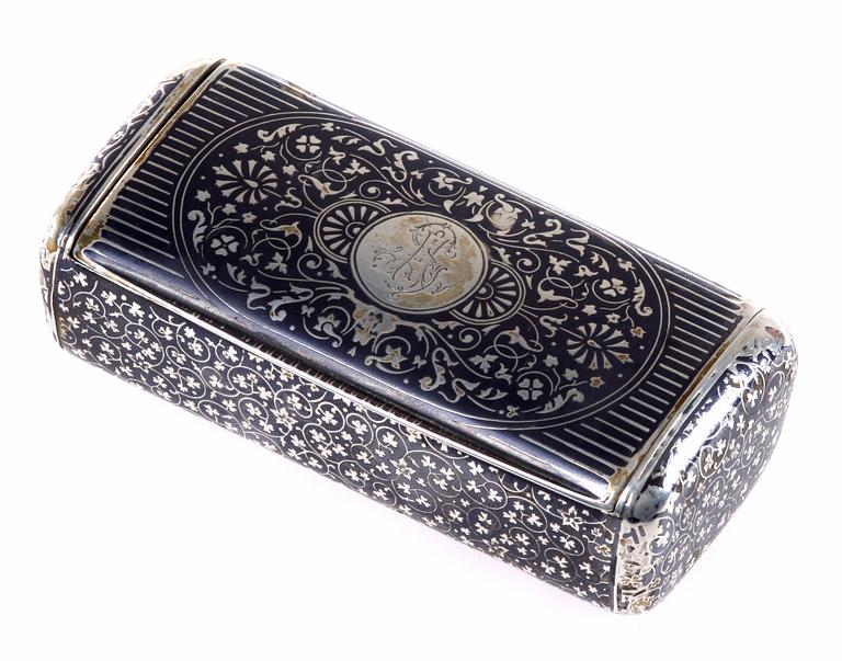 DOSA, silver, Niello, 1800-talets andra hälft.