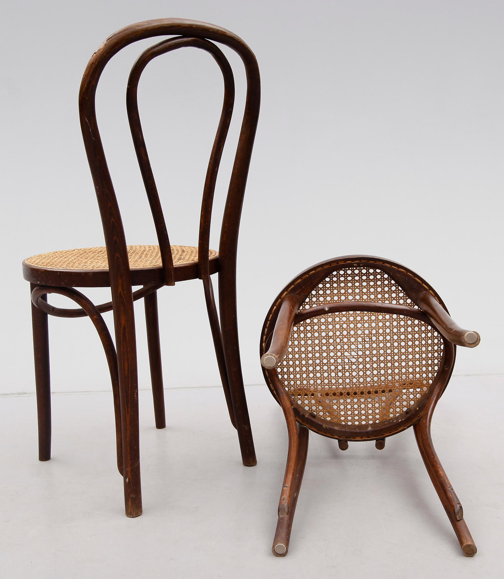 STOLAR, 4 st, Thonet modell, 1900-talets första hälft.