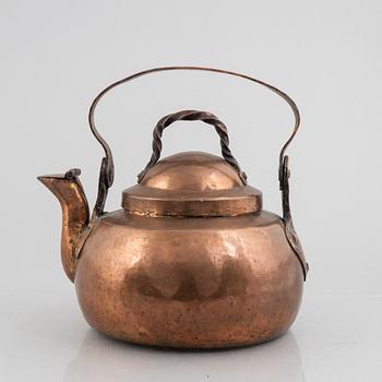 A Swedish copper coffee pot first half of the 19th century.