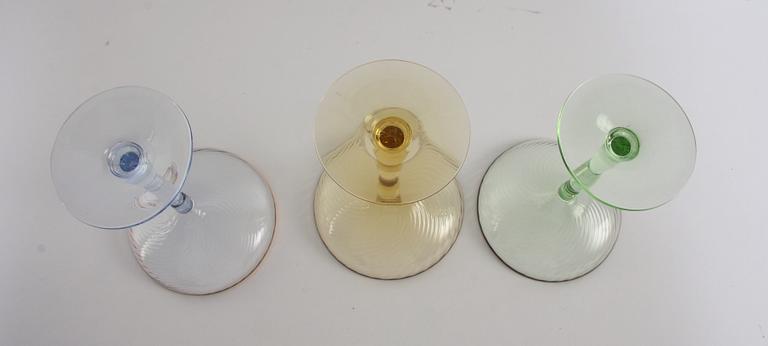 CHAMPAGNESKÅLAR, 10 st, glas, Trelleborgs glasbruk.