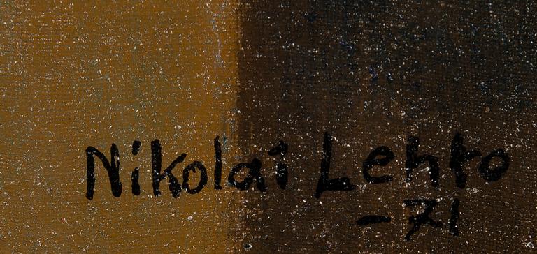 NIKOLAI LEHTO, oil on canvas laid on cardboard, signed and dated -71.