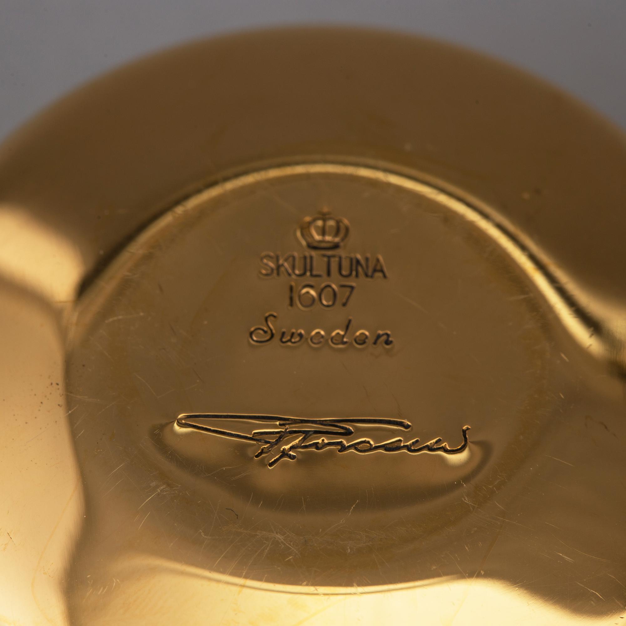 PIERRE FORSSELL, twelve brass cups, Skultuna. - Bukowskis