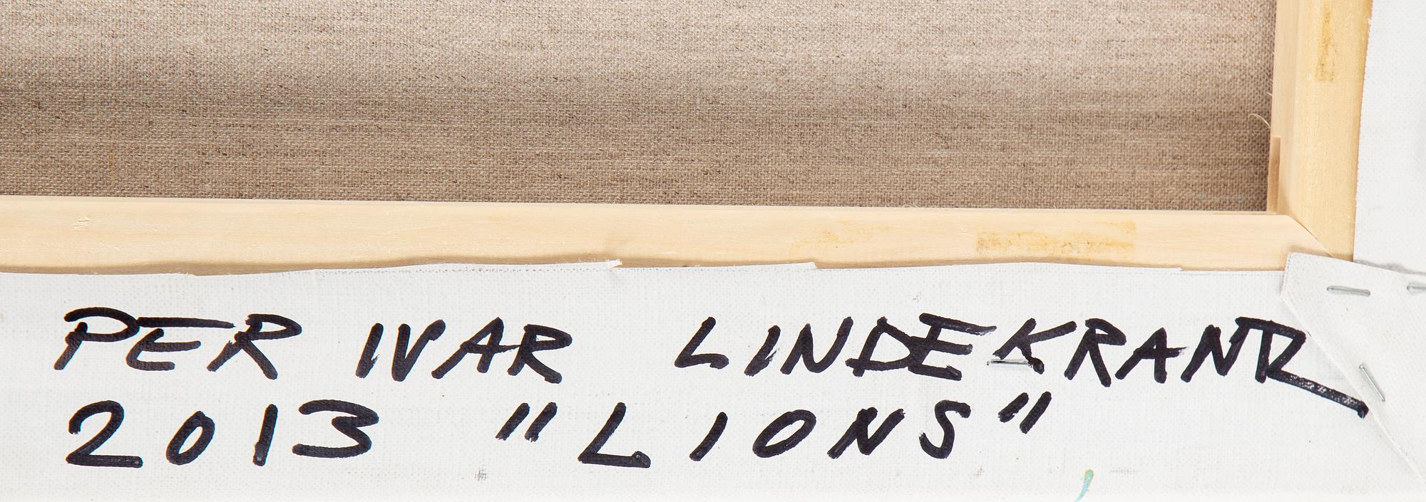 Per Ivar Lindekrantz, PER-IVAR LINDEKRANTZ, oil on canvas, signed and dated 2013 on verso.