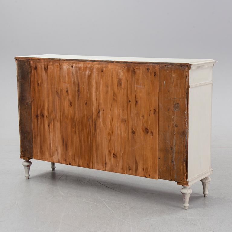A painted Gustavian style cupboard, 19th Century.