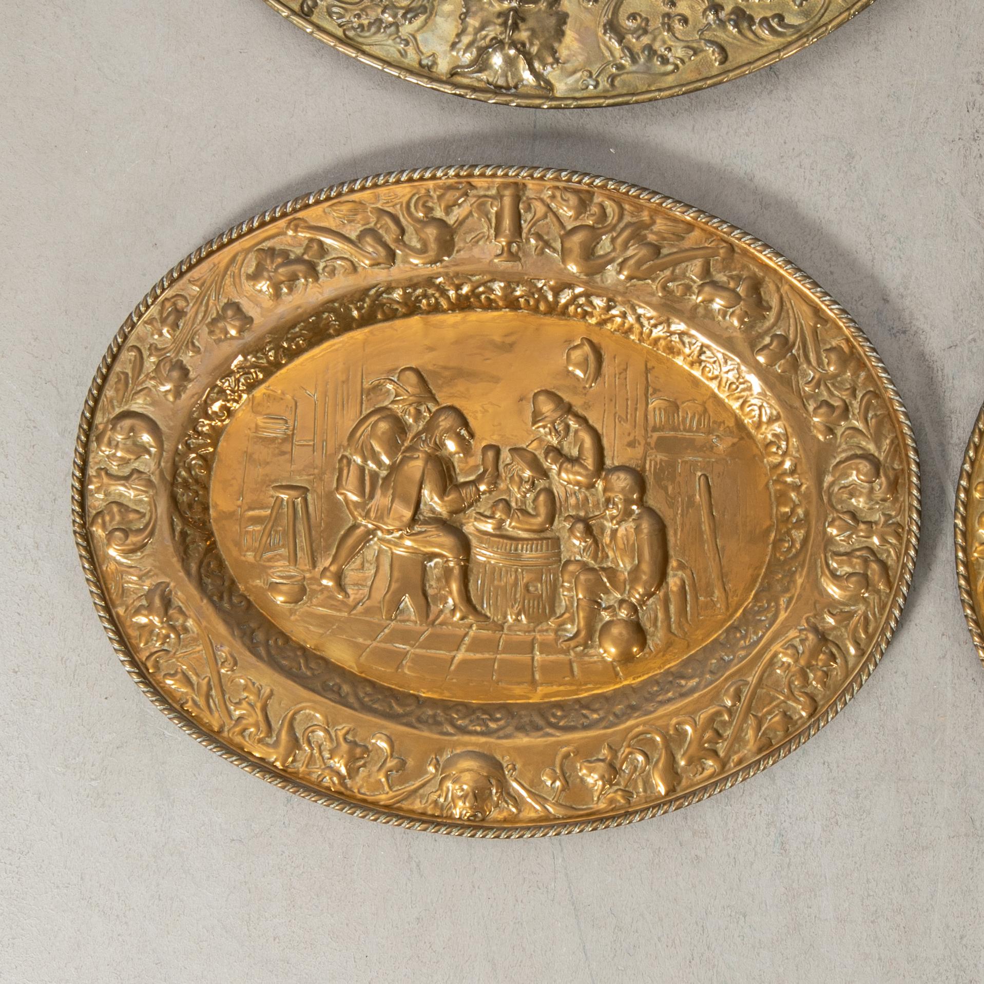 Wall plates 6 pcs Baroque style circa 1900.