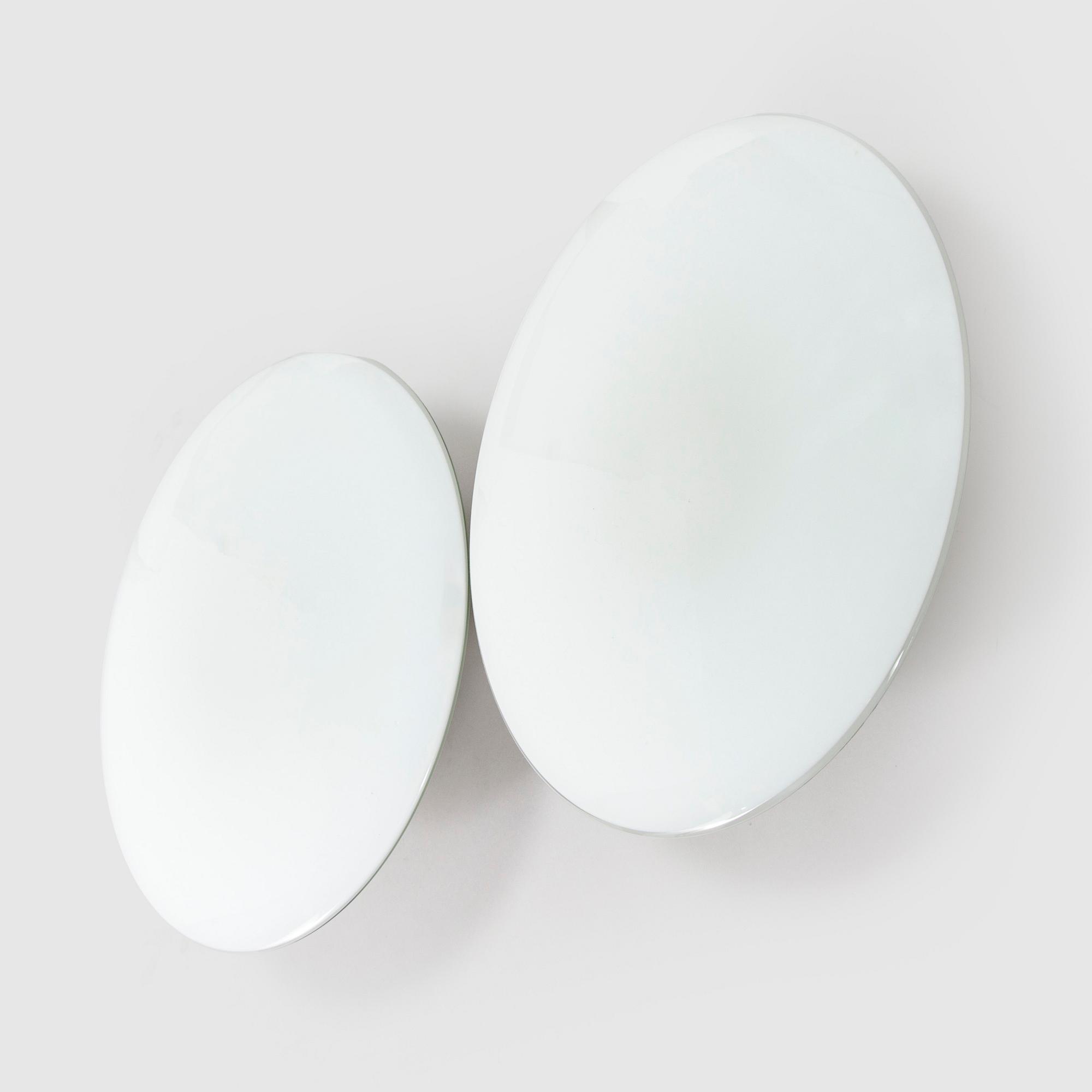 Arne Jacobsen, a pair of 1960's 'AJ-Eklipta' ceiling / wall lamps, for Louis Poulsen/licensed manufacturer Orno, Stockmann.