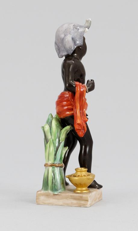 A CREAMWARE FIGURE. Royal Copenhagen, 19th Century.