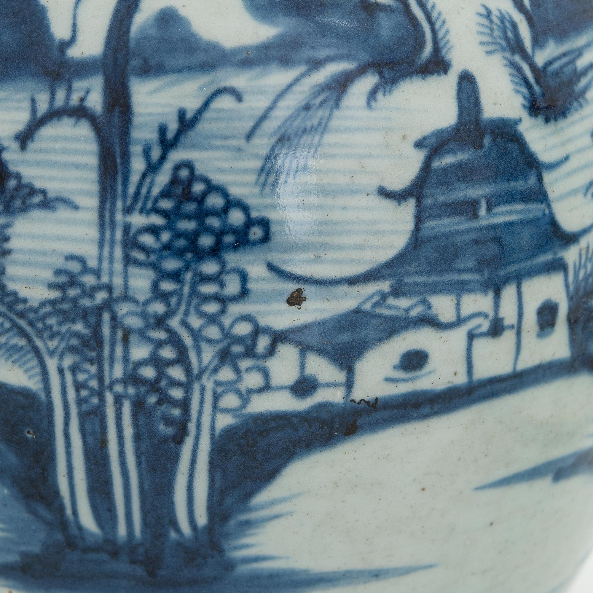 Bojaner, 2 stycken, porslin, Kina, 1800-tal.