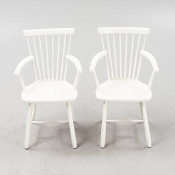 Carl Malmsten, a pair of 'Lilla Åland' armchairs from Stolab 1989-90.