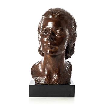 Gudmar Olovson, sculpture. Signed. Numbered. Foundry mark. Bronze, total height 58 cm, length 29 cm.