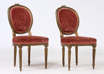 STOLAR, gustaviansk stil, 1800-tal.