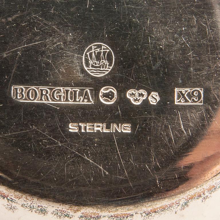 A set of two Swedish 20th century silver cups mark of Borgila Stockholm 1972, total weight ca 182 gr.