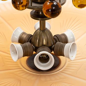 Harald Notini, taklampa, modell "6658", Arvid Böhlmarks Lampfabrik, 1930-tal.