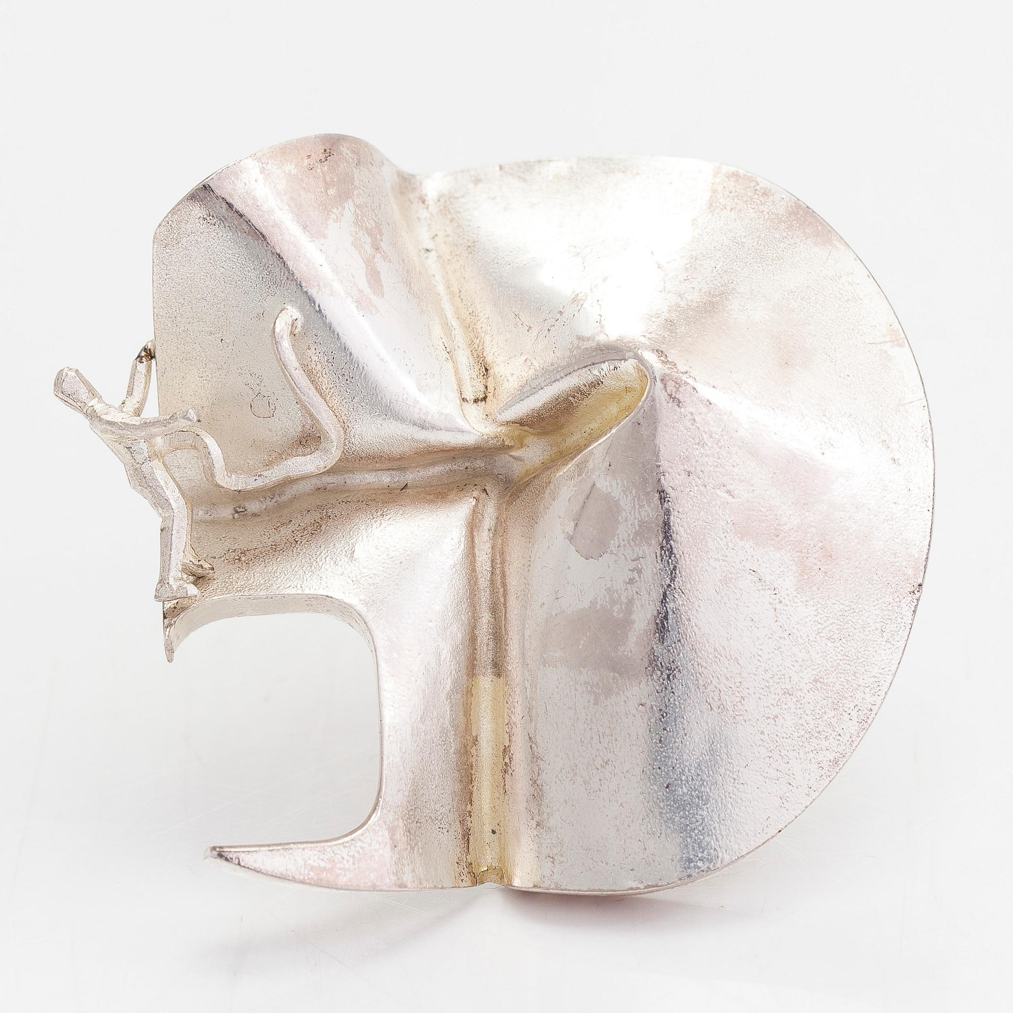 Björn Weckström, Brosch "Försvunnen i rymden", sterlingsilver. Lapponia 1969.